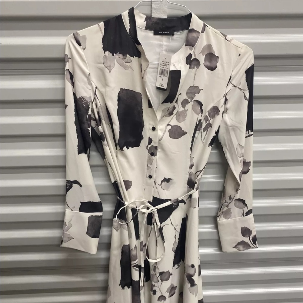 Natori Long Sleeve Dress Pic Sz 4 Color WWB Style l83119 $328 TAG - NEW!!